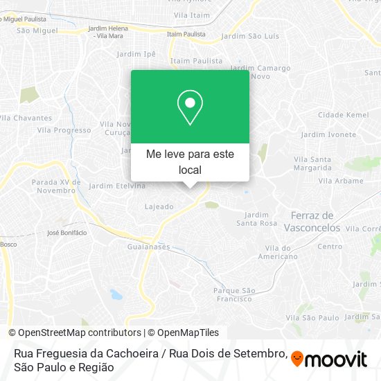 Rua Freguesia da Cachoeira / Rua Dois de Setembro mapa