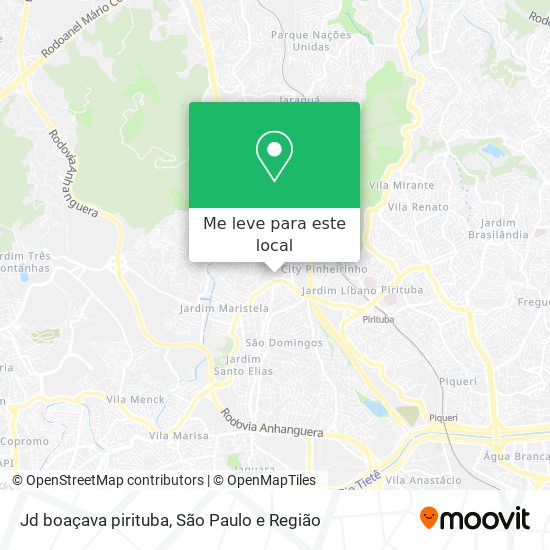 Jd boaçava pirituba mapa