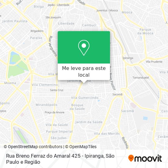 Rua Breno Ferraz do Amaral 425 - Ipiranga mapa