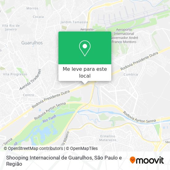 Shooping Internacional de Guarulhos mapa