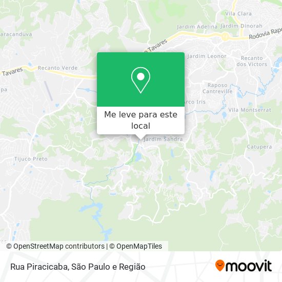 Rua Piracicaba mapa
