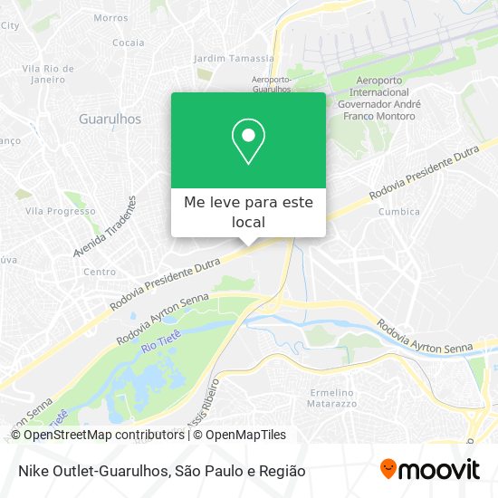 Nike Outlet-Guarulhos mapa