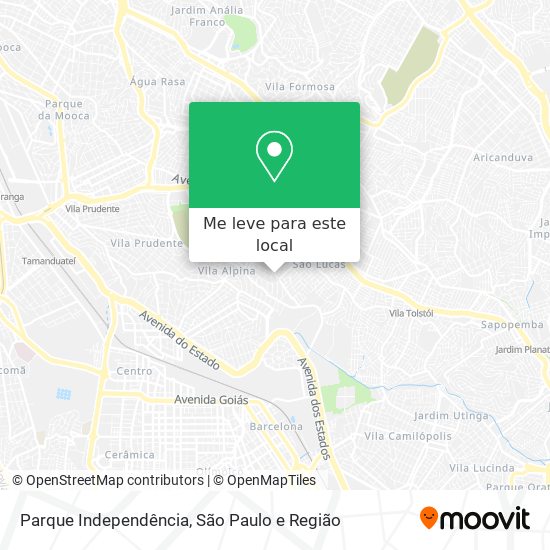 Parque Independência mapa