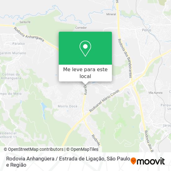 Rodovia Anhangüera / Estrada de Ligação mapa