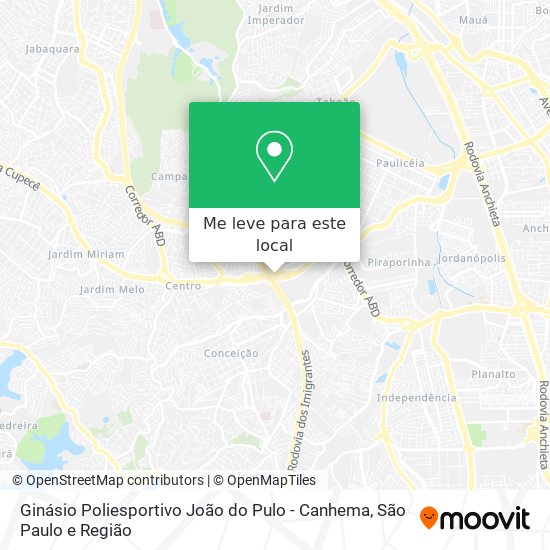 Ginásio Poliesportivo João do Pulo - Canhema mapa