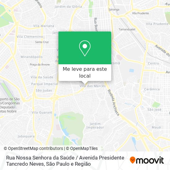 Rua Nossa Senhora da Saúde / Avenida Presidente Tancredo Neves mapa