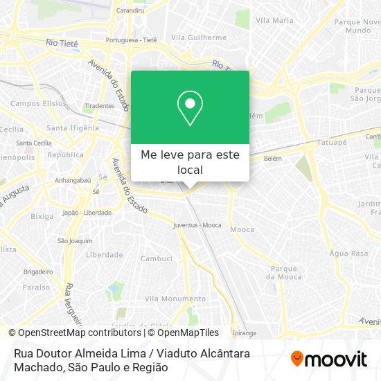 Rua Doutor Almeida Lima / Viaduto Alcântara Machado mapa
