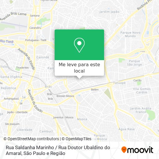 Rua Saldanha Marinho / Rua Doutor Ubaldino do Amaral mapa