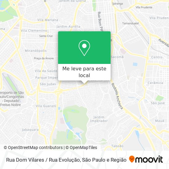 Rua Dom Vilares / Rua Evolução mapa
