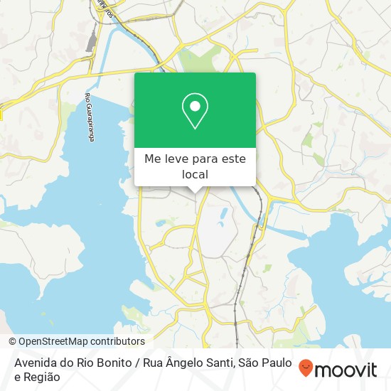 Avenida do Rio Bonito / Rua Ângelo Santi mapa