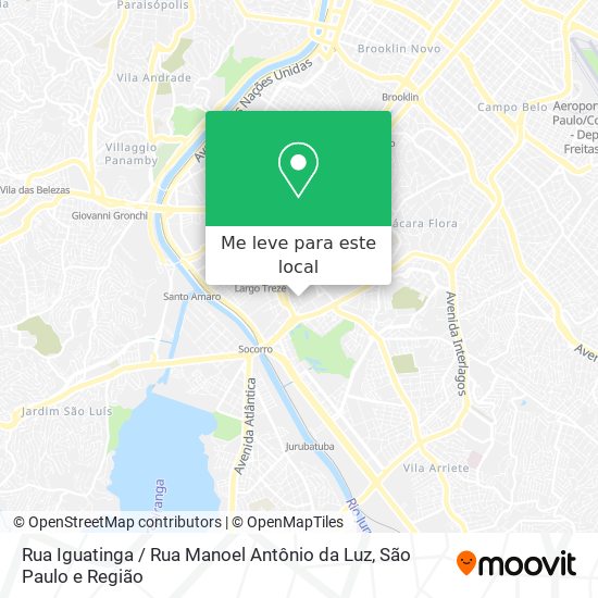 Rua Iguatinga / Rua Manoel Antônio da Luz mapa