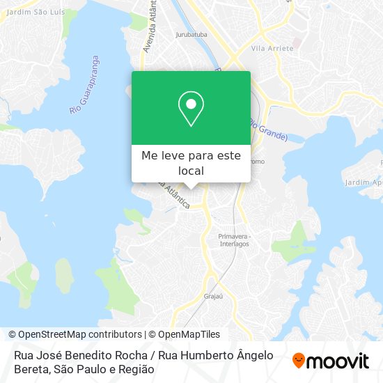 Rua José Benedito Rocha / Rua Humberto Ângelo Bereta mapa