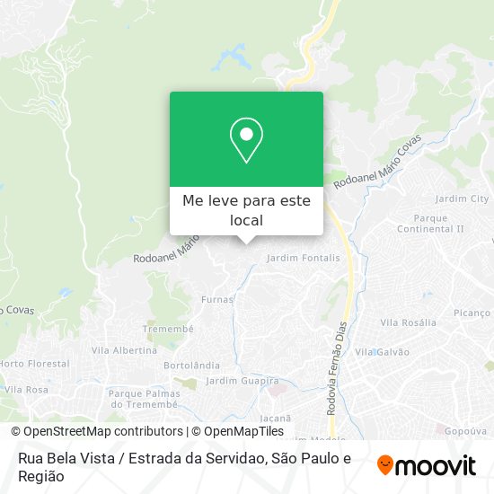 Rua Bela Vista / Estrada da Servidao mapa