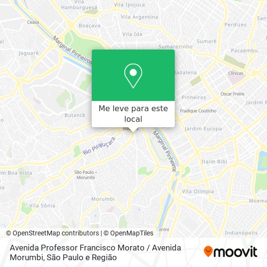 Avenida Professor Francisco Morato / Avenida Morumbi mapa