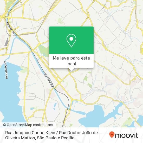 Rua Joaquim Carlos Klein / Rua Doutor João de Oliveira Mattos mapa