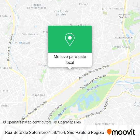 Rua Sete de Setembro 158/164 mapa