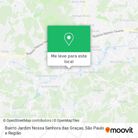 Bairro Jardim Nossa Senhora das Graças mapa