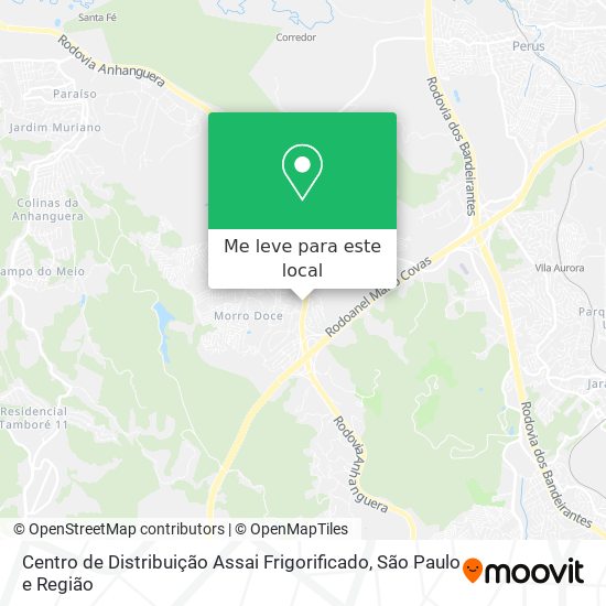 Centro de Distribuição Assai Frigorificado mapa