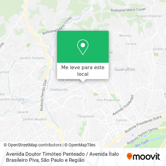 Avenida Doutor Timóteo Penteado / Avenida Ítalo Brasileiro Piva mapa