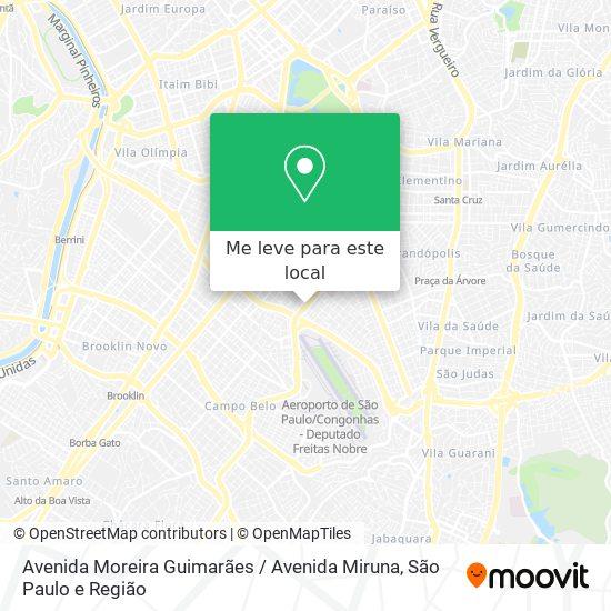 Avenida Moreira Guimarães / Avenida Miruna mapa