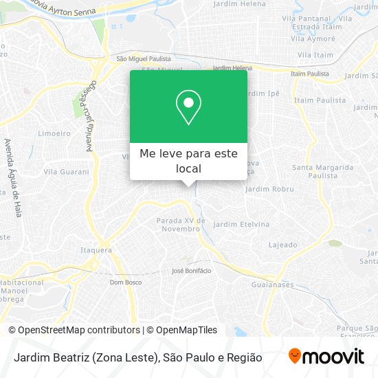 Jardim Beatriz (Zona Leste) mapa