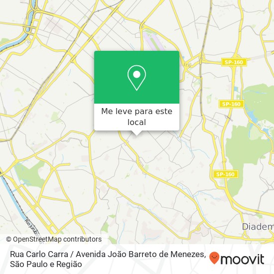 Rua Carlo Carra / Avenida João Barreto de Menezes mapa