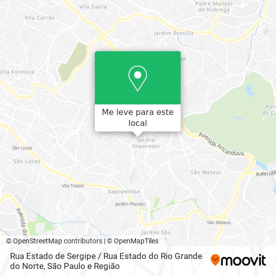 Rua Estado de Sergipe / Rua Estado do Rio Grande do Norte mapa