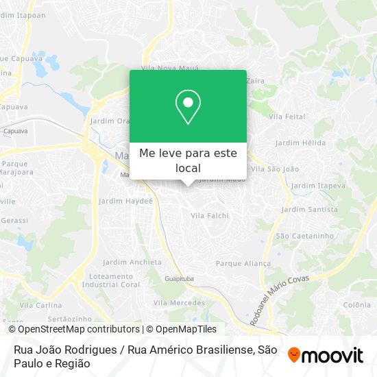 Rua João Rodrigues / Rua Américo Brasiliense mapa