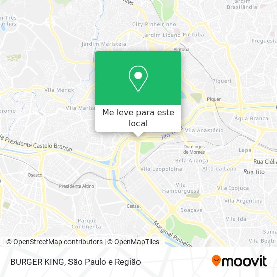 BURGER KING mapa