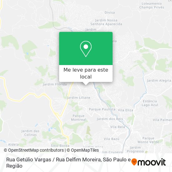 Rua Getúlio Vargas / Rua Delfim Moreira mapa