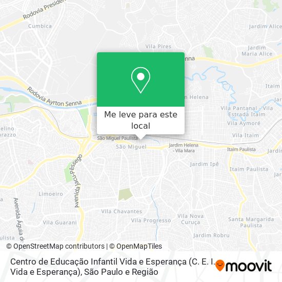 Centro de Educação Infantil Vida e Esperança (C. E. I. Vida e Esperança) mapa