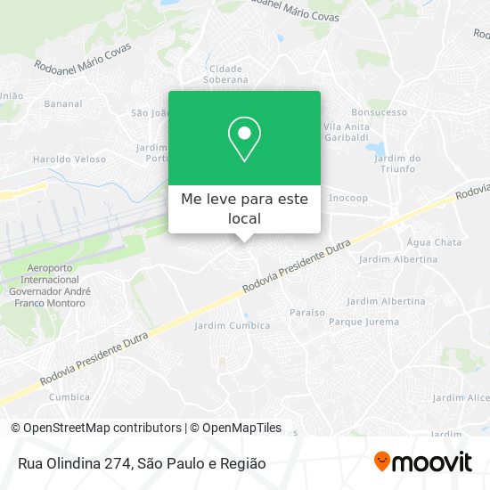Rua Olindina 274 mapa