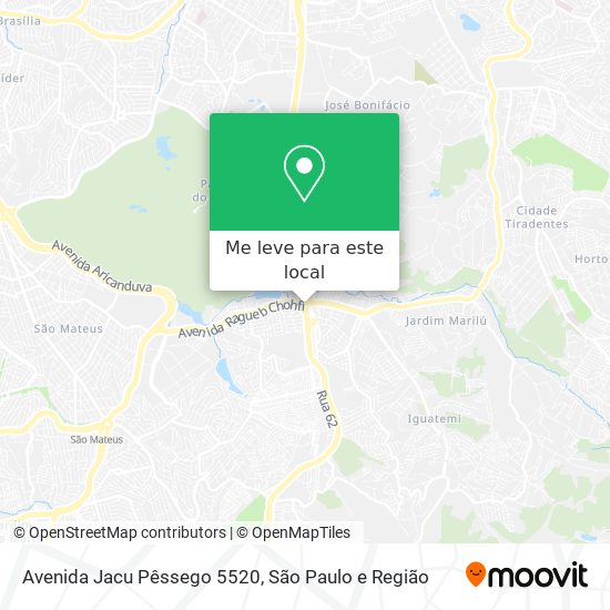 Avenida Jacu Pêssego 5520 mapa