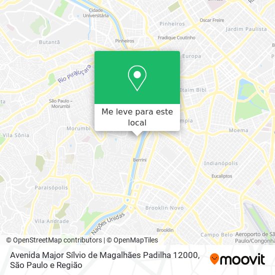 Avenida Major Sílvio de Magalhães Padilha 12000 mapa