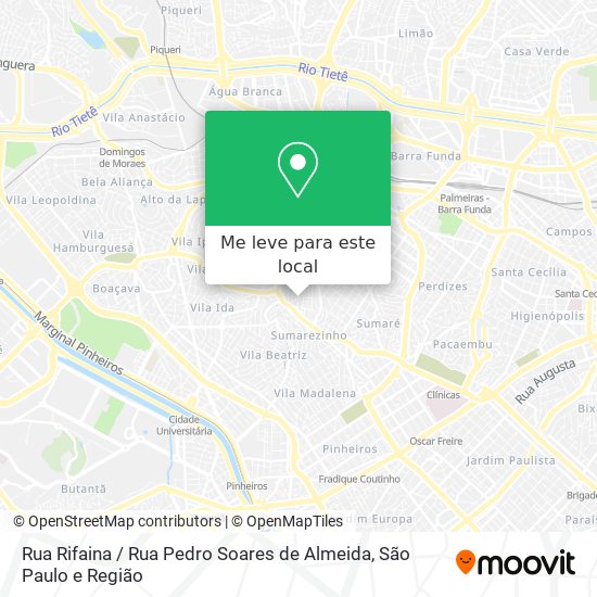 Rua Rifaina / Rua Pedro Soares de Almeida mapa