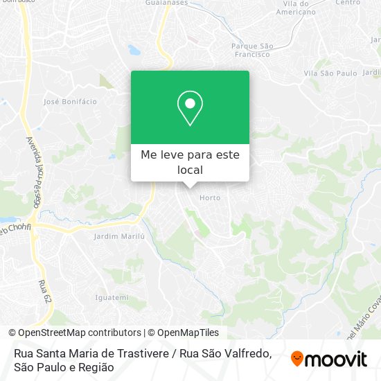 Rua Santa Maria de Trastivere / Rua São Valfredo mapa