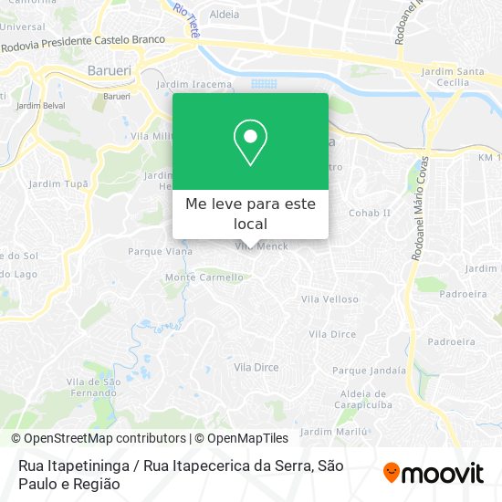 Rua Itapetininga / Rua Itapecerica da Serra mapa