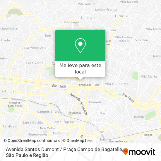 Avenida Santos Dumont / Praça Campo de Bagatelle mapa