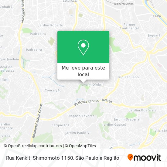 Rua Kenkiti Shimomoto 1150 mapa