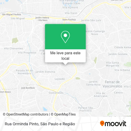 Rua Orminda Pinto mapa