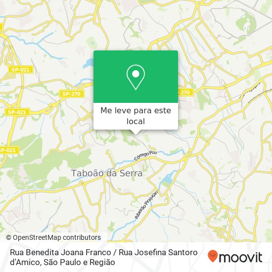 Rua Benedita Joana Franco / Rua Josefina Santoro d'Amico mapa