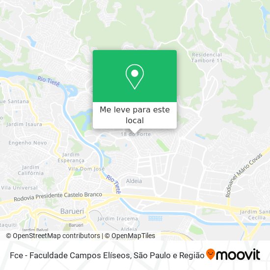 Fce - Faculdade Campos Elíseos mapa