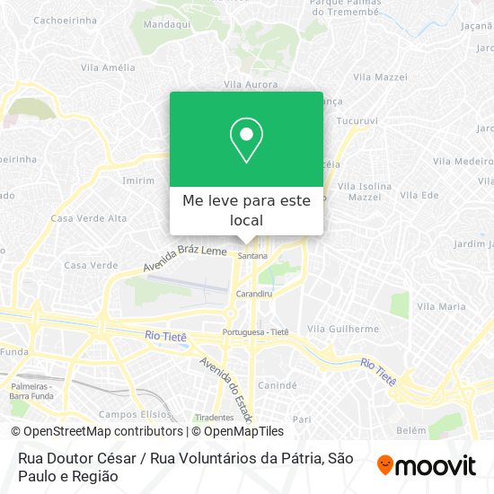 Rua Doutor César / Rua Voluntários da Pátria mapa