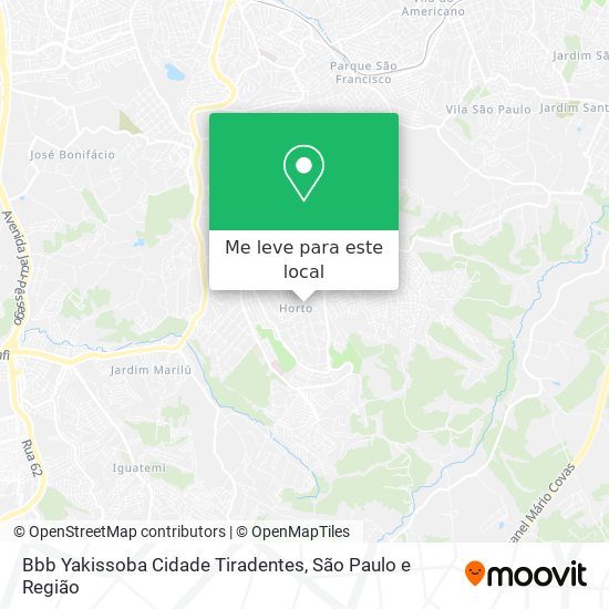 Bbb Yakissoba Cidade Tiradentes mapa