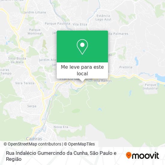 Rua Indalécio Gumercindo da Cunha mapa