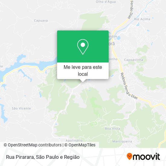 Rua Pirarara mapa