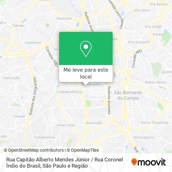 Rua Capitão Alberto Mendes Júnior / Rua Coronel Índio do Brasil mapa