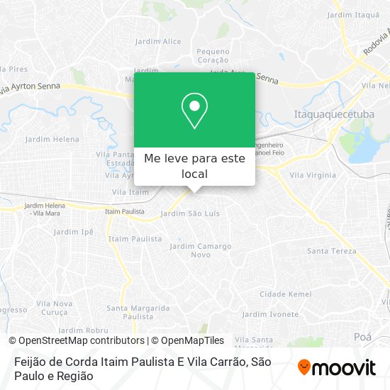 Feijão de Corda Itaim Paulista E Vila Carrão mapa