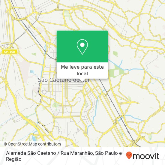 Alameda São Caetano / Rua Maranhão mapa