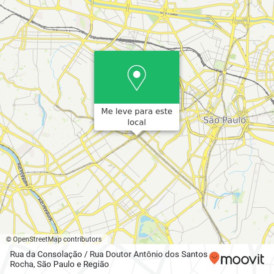 Rua da Consolação / Rua Doutor Antônio dos Santos Rocha mapa